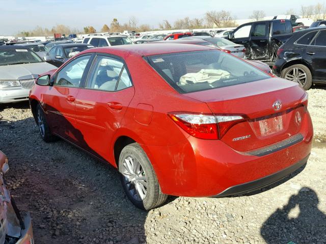 5YFBURHE6FP325445 - 2015 TOYOTA COROLLA L RED photo 3