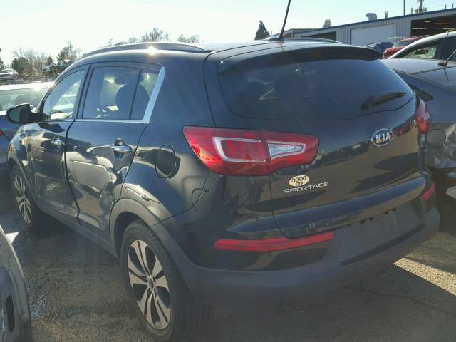 KNDPCCA23B7088799 - 2011 KIA SPORTAGE E BLACK photo 3