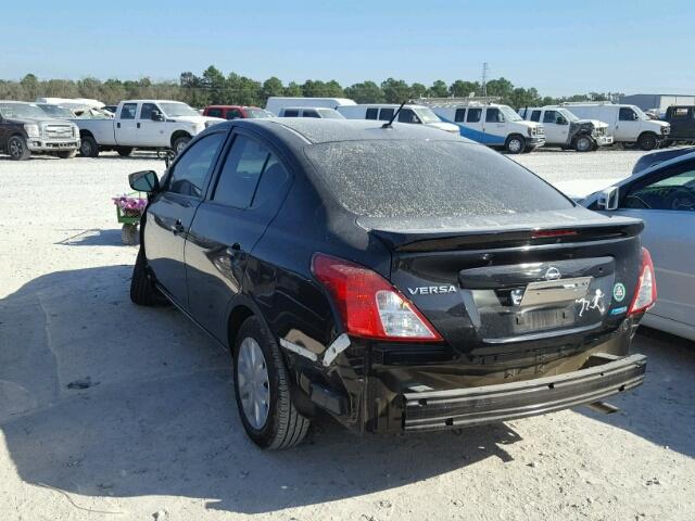 3N1CN7AP0GL889840 - 2016 NISSAN VERSA S BLACK photo 3