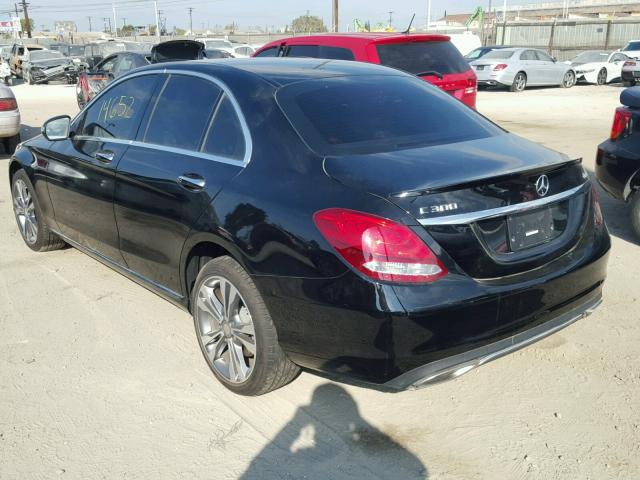 55SWF4KB8GU135400 - 2016 MERCEDES-BENZ C BLACK photo 3