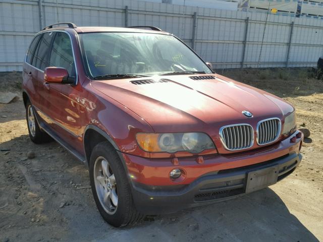 5UXFB33503LH39841 - 2003 BMW X5 4.4I RED photo 1