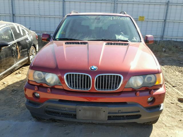 5UXFB33503LH39841 - 2003 BMW X5 4.4I RED photo 9