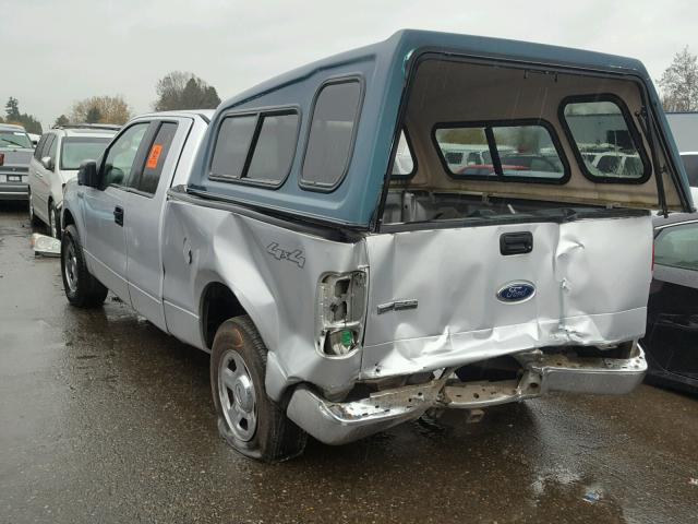 1FTPX14515FB62133 - 2005 FORD F150 SILVER photo 3