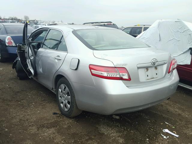 4T4BF3EK2BR208557 - 2011 TOYOTA CAMRY BASE SILVER photo 3