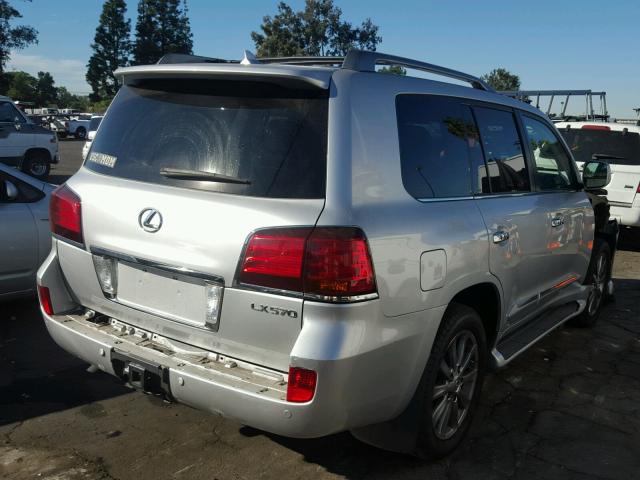 JTJHY7AX1B4081762 - 2011 LEXUS LX 570 SILVER photo 4