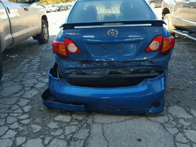 2T1BU4EE3AC451858 - 2010 TOYOTA COROLLA BA BLUE photo 9