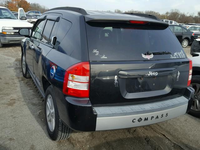 1J8FT47W48D672580 - 2008 JEEP COMPASS SP BLACK photo 3
