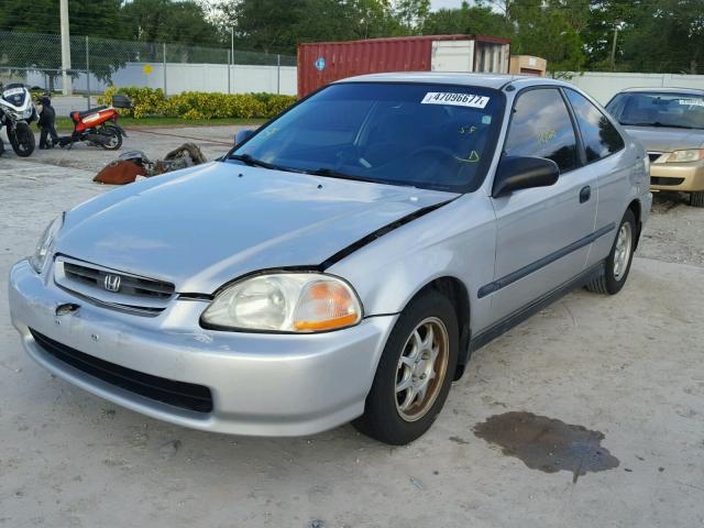 1HGEJ7226VL123657 - 1997 HONDA CIVIC HX GRAY photo 2