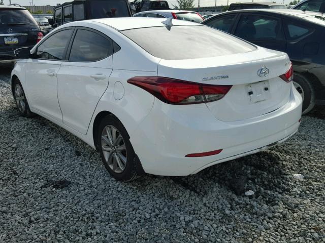 5NPDH4AE4EH515749 - 2014 HYUNDAI ELANTRA SE WHITE photo 3