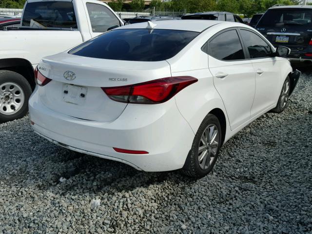 5NPDH4AE4EH515749 - 2014 HYUNDAI ELANTRA SE WHITE photo 4