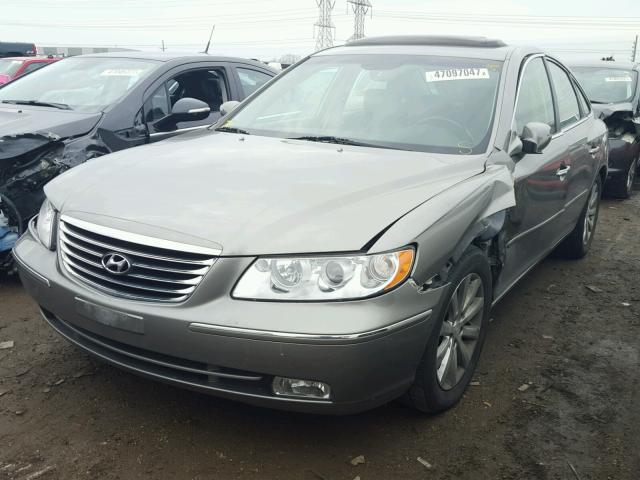 KMHFC46F59A344625 - 2009 HYUNDAI AZERA SE GRAY photo 2