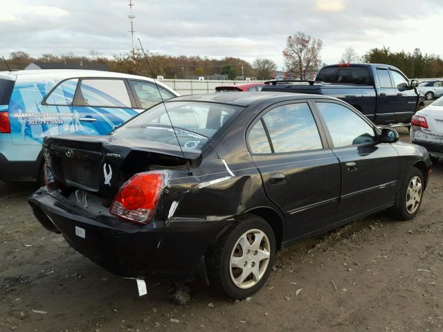 KMHDN46D95U971482 - 2005 HYUNDAI ELANTRA GL BLACK photo 4