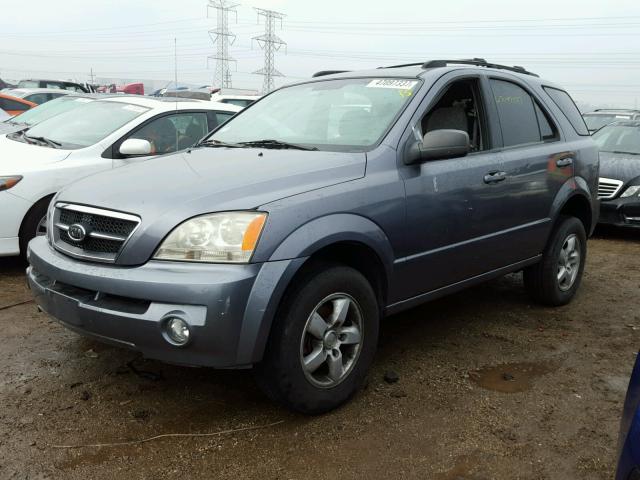 KNDJC733565586359 - 2006 KIA SORENTO BLUE photo 2