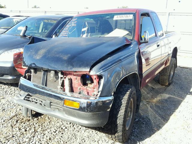 JT4UN24D5T0016873 - 1996 TOYOTA T100 XTRAC RED photo 2