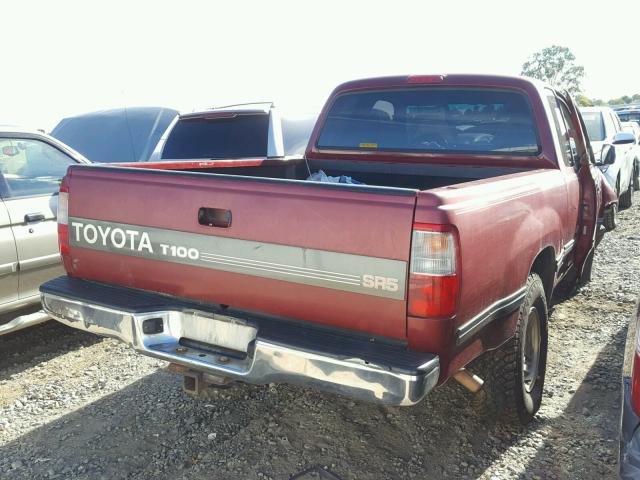 JT4UN24D5T0016873 - 1996 TOYOTA T100 XTRAC RED photo 4