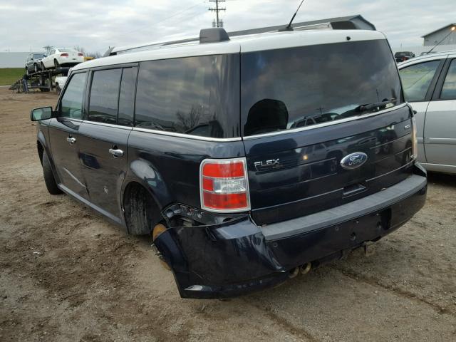 2FMEK62C49BA36100 - 2009 FORD FLEX SEL BLUE photo 3