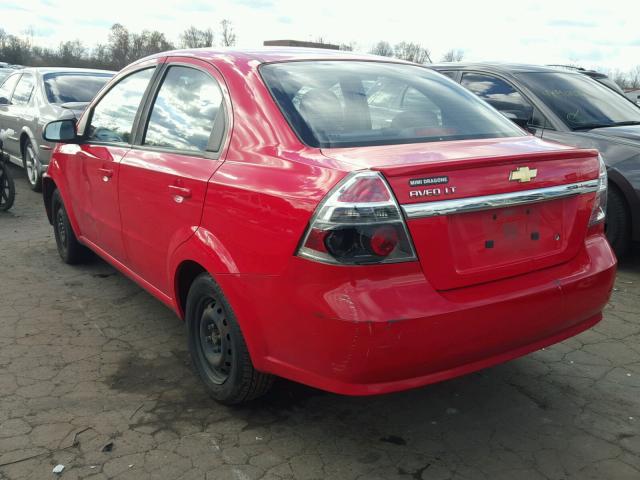 KL1TD5DE9BB159585 - 2011 CHEVROLET AVEO LS RED photo 3