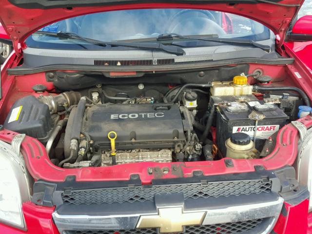 KL1TD5DE9BB159585 - 2011 CHEVROLET AVEO LS RED photo 7