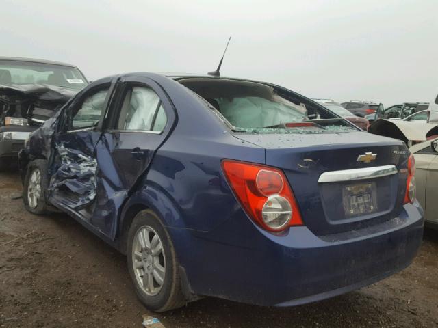 1G1JC5SB3D4114959 - 2013 CHEVROLET SONIC LT BLUE photo 3