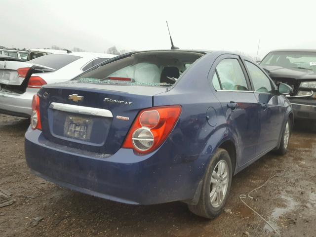 1G1JC5SB3D4114959 - 2013 CHEVROLET SONIC LT BLUE photo 4