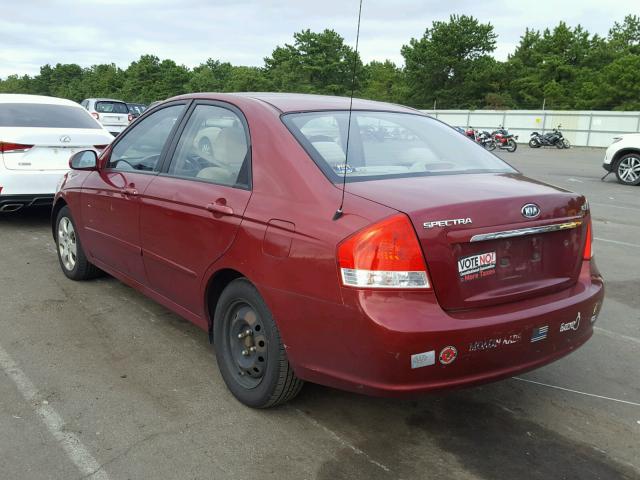 KNAFE122475455198 - 2007 KIA SPECTRA EX RED photo 3