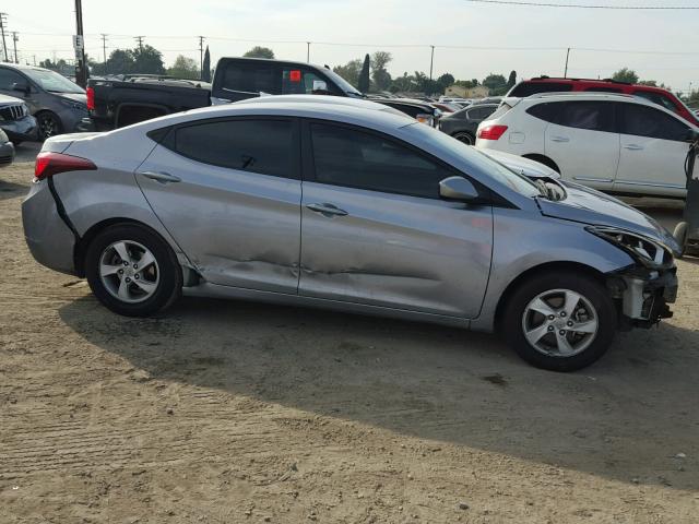 5NPDH4AE4FH624357 - 2015 HYUNDAI ELANTRA SE GRAY photo 9