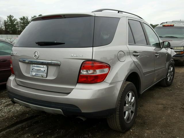 4JGBB86E77A235290 - 2007 MERCEDES-BENZ ML 350 SILVER photo 4