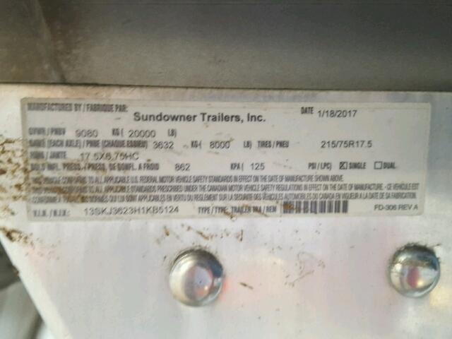 13SKJ3623H1KB5124 - 2017 SUND HORSE TRLR Krem foto 10