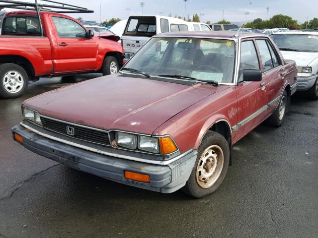 JHMSZ7426DC137546 - 1983 HONDA ACCORD MAROON photo 2