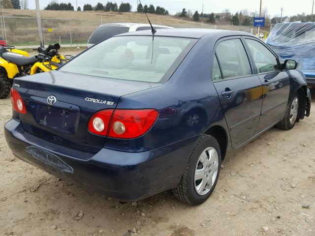 JTDBR32E960089875 - 2006 TOYOTA COROLLA CE BLUE photo 4