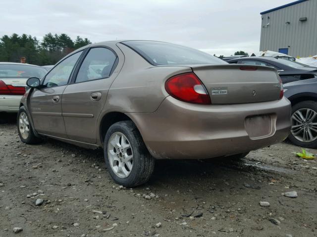 1B3ES46C51D277344 - 2001 DODGE NEON SE TAN photo 3