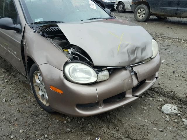 1B3ES46C51D277344 - 2001 DODGE NEON SE TAN photo 9