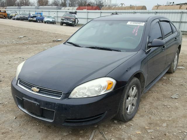 2G1WT57N091314242 - 2009 CHEVROLET IMPALA 1LT BLACK photo 2