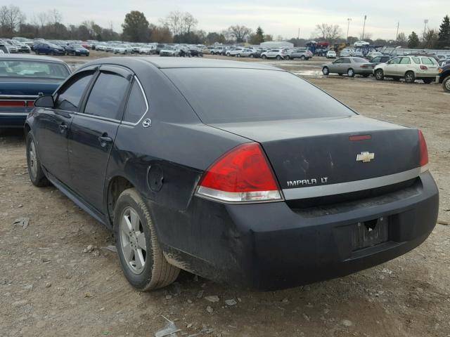 2G1WT57N091314242 - 2009 CHEVROLET IMPALA 1LT BLACK photo 3