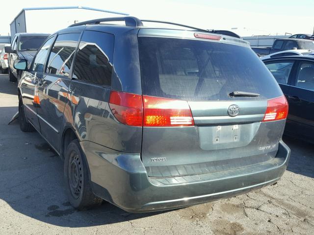 5TDZA23C15S242760 - 2005 TOYOTA SIENNA CE GREEN photo 3