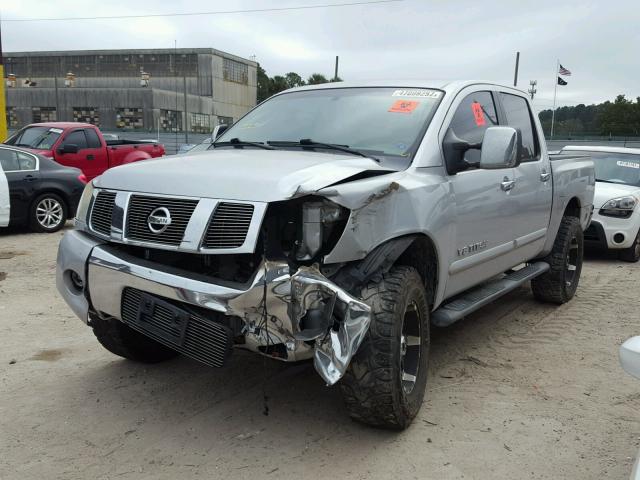 1N6BA07A76N536280 - 2006 NISSAN TITAN XE SILVER photo 2