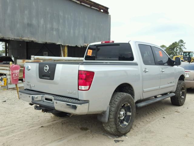 1N6BA07A76N536280 - 2006 NISSAN TITAN XE SILVER photo 4