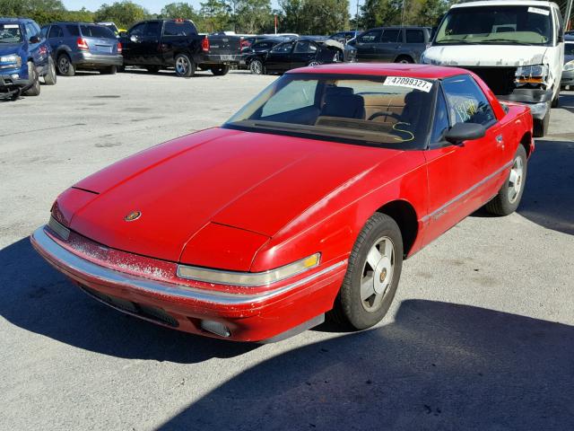 1G4EC11C8KB903575 - 1989 BUICK REATTA RED photo 2