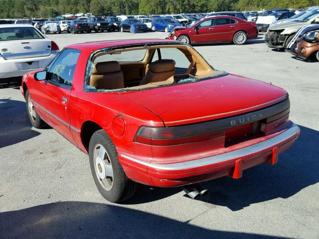 1G4EC11C8KB903575 - 1989 BUICK REATTA RED photo 3