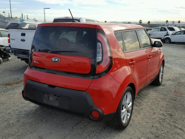 KNDJP3A54F7787336 - 2015 KIA SOUL + RED photo 4