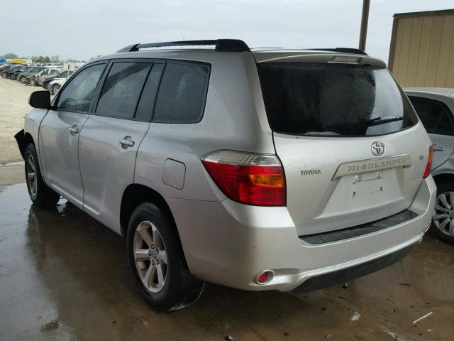 JTEDS41A082001008 - 2008 TOYOTA HIGHLANDER SILVER photo 3