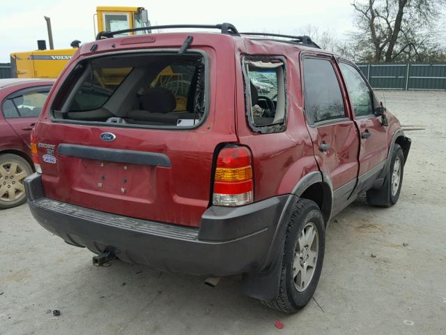 1FMYU931X4KA15949 - 2004 FORD ESCAPE XLT RED photo 4