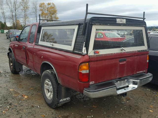 4TAWN72N5TZ171660 - 1996 TOYOTA TACOMA XTR RED photo 3