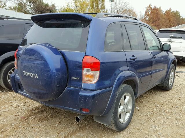 JTEHH20V636078685 - 2003 TOYOTA RAV4 BLUE photo 4