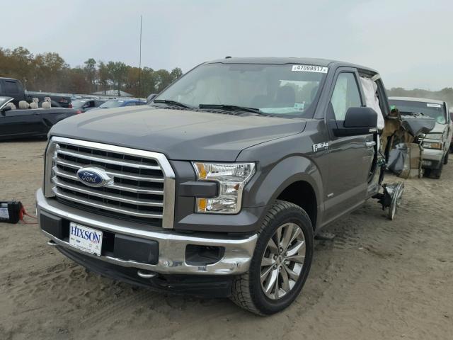 1FTEW1EG5HKD66276 - 2017 FORD F150 SUPER GRAY photo 2