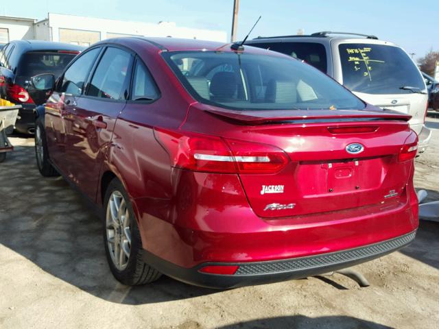 1FADP3F20FL268437 - 2015 FORD FOCUS SE RED photo 3