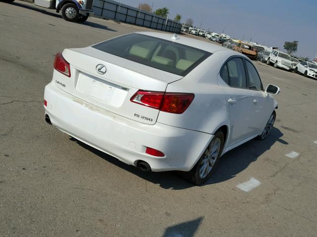 JTHBK262695090406 - 2009 LEXUS IS 250 WHITE photo 4