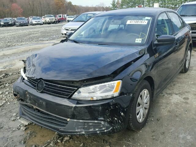 3VW2K7AJ0EM318396 - 2014 VOLKSWAGEN JETTA BASE BLACK photo 2