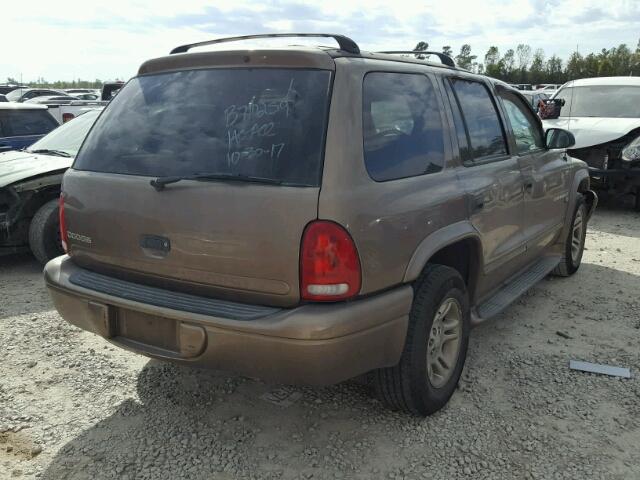 1B4HR28N51F521876 - 2001 DODGE DURANGO TAN photo 4