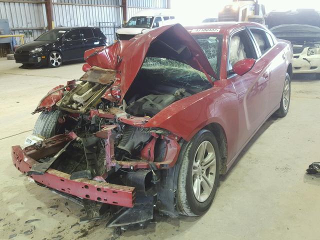 2C3CDXBG4FH751454 - 2015 DODGE CHARGER SE RED photo 2